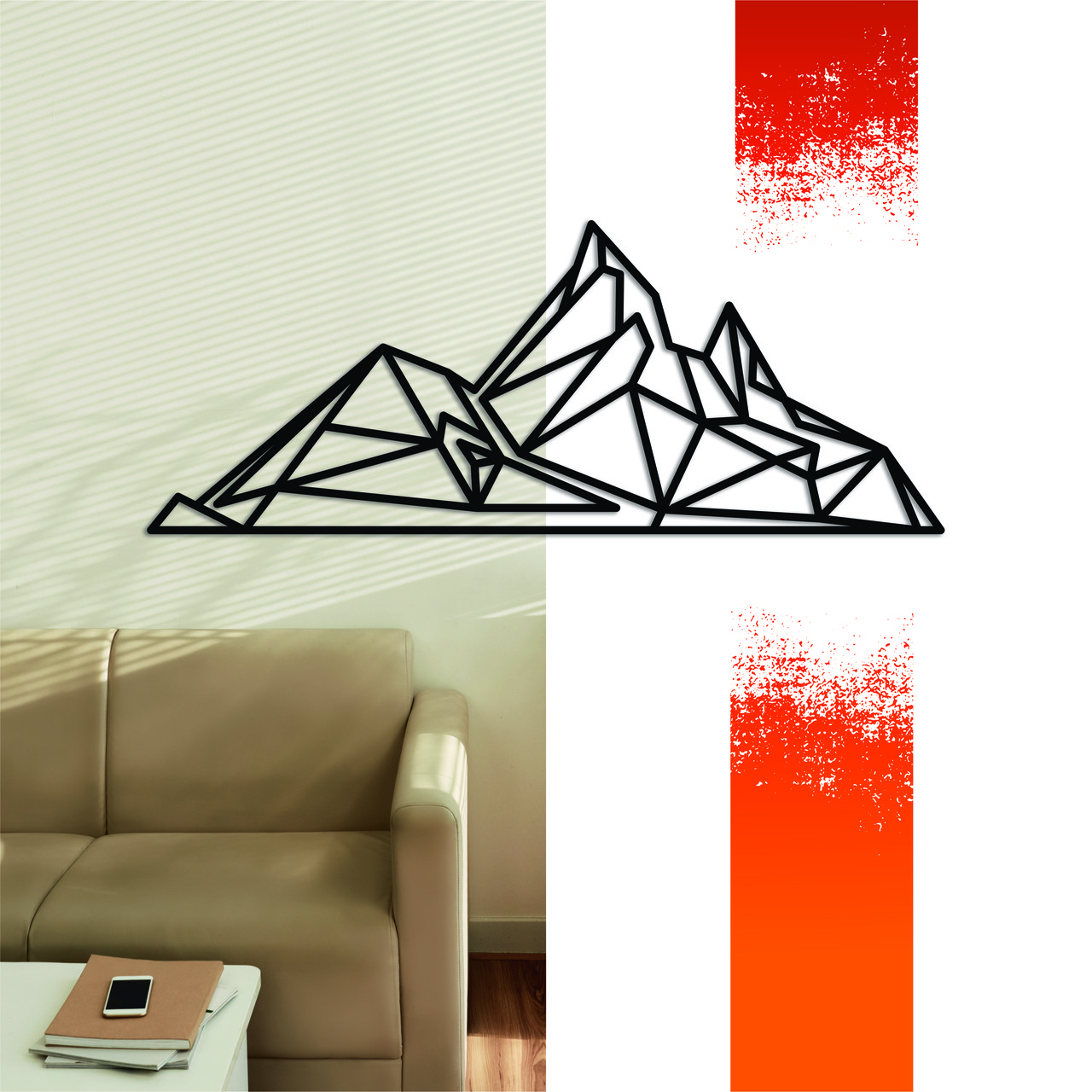 

Декоративная деревянная картина Manific Decor Everest 92х37 см Черный
