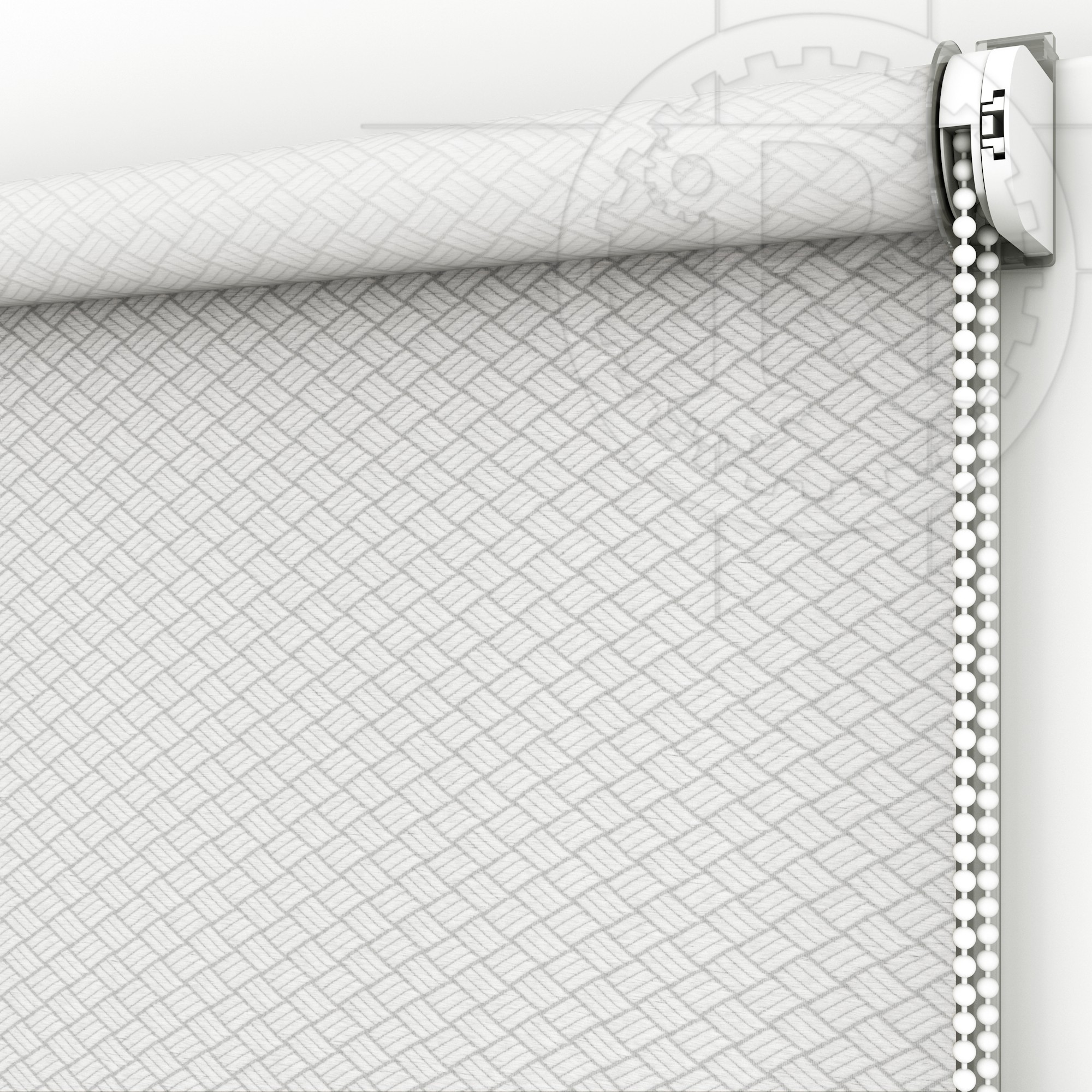 

Рулонная штора Ribbed 2 White 120 x 160 см