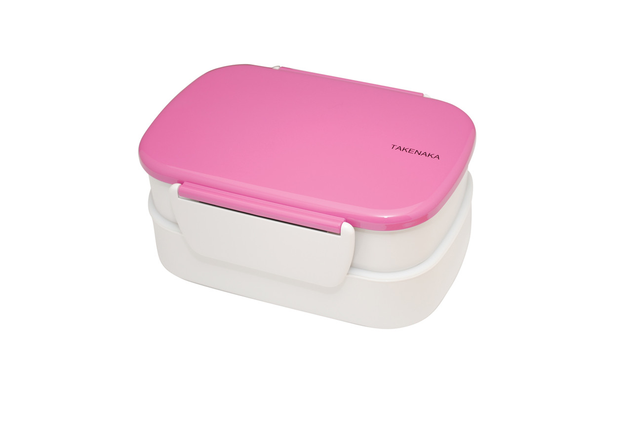 

Ланч-бокс TAKENAKA BENTO BOX Double 2-в-1 со съемной перегородкой розовый 1,3л.