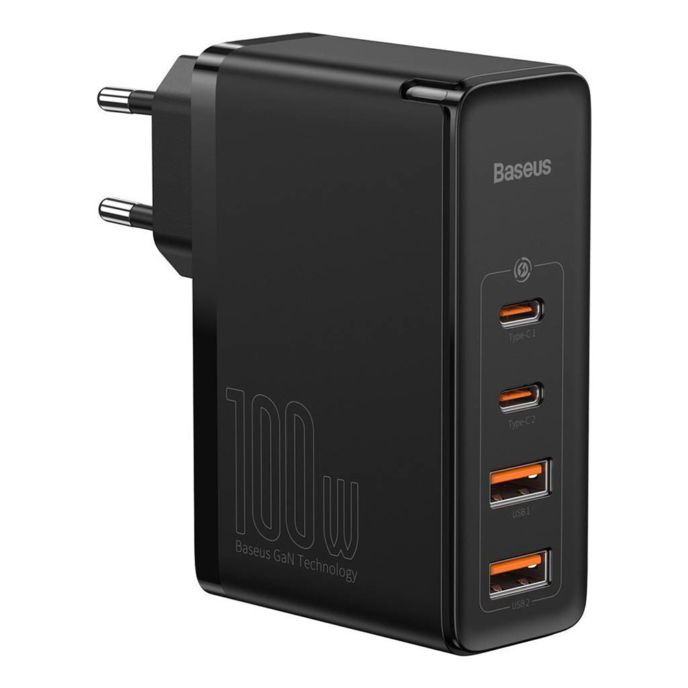 

Зарядное устройство Baseus GaN2 Pro Quick Charger 100W 2xUSB-A/2xUSB-C Black (CCGAN2P-L01)