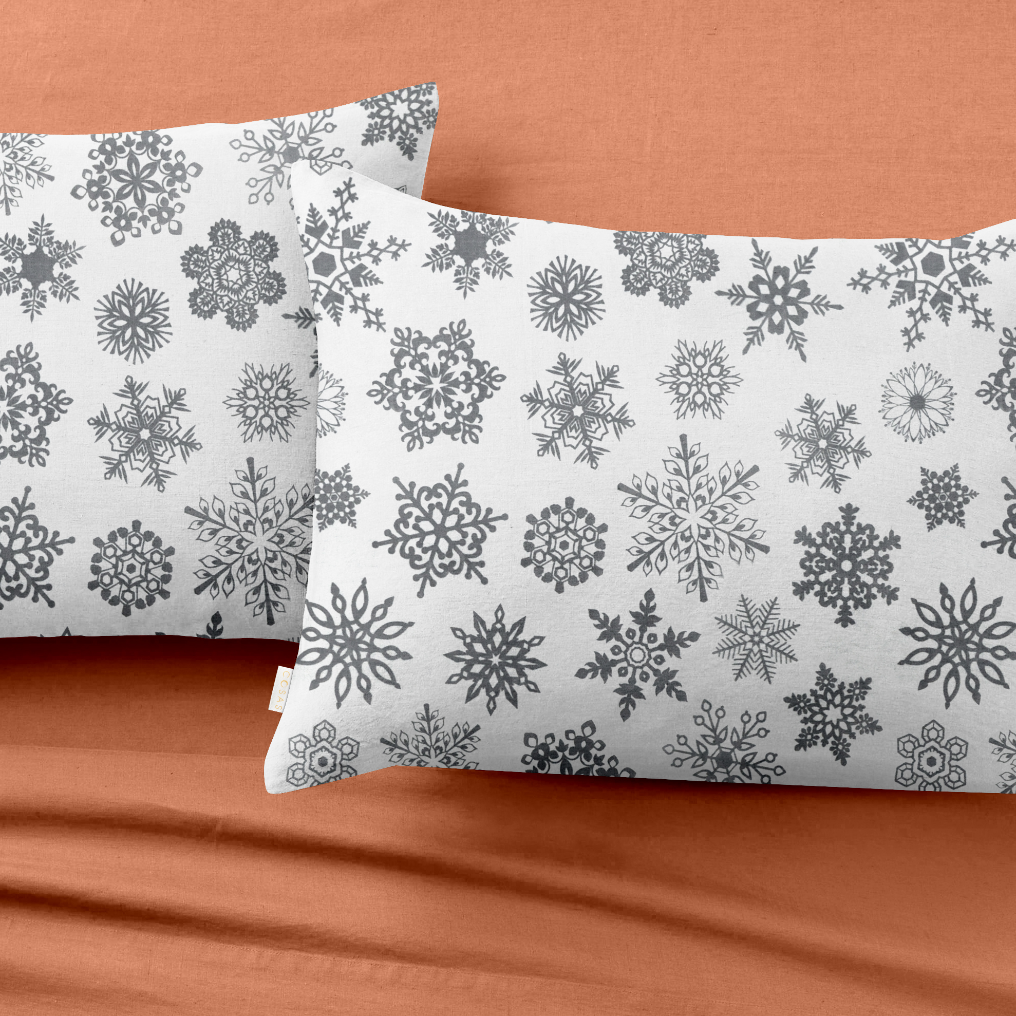 

Комплект постельного белья Cosas Ranfors Terrakot Snowflakes Grey 160х220