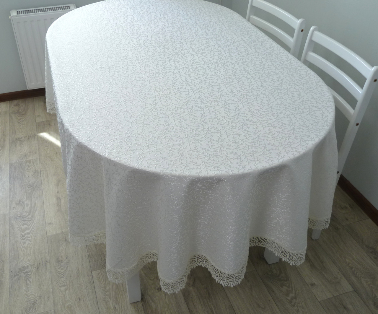 

Скатерть CARDION овальная Citir 160*260 кремовая, goose