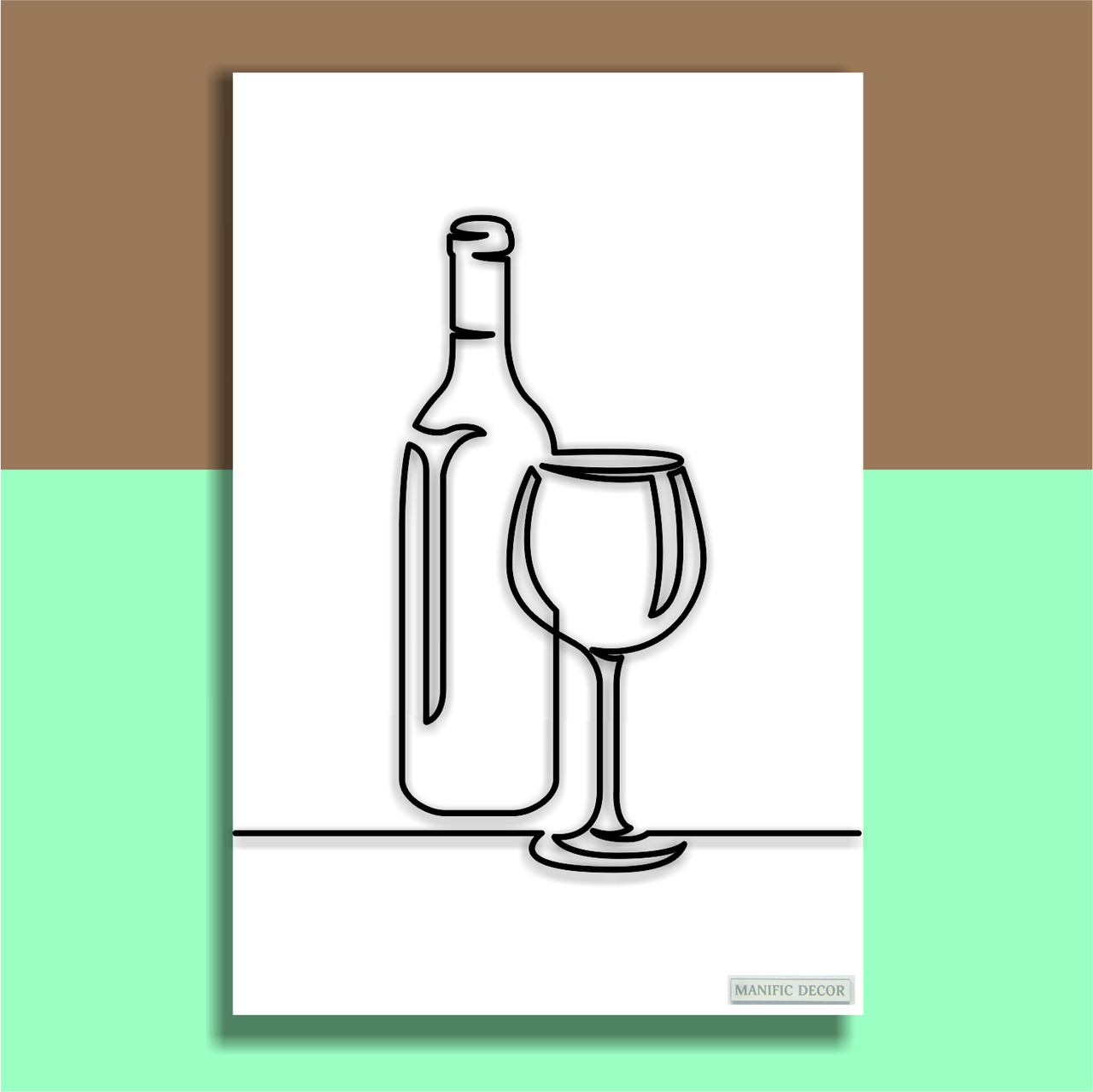 

Картина интерьерная абстрактная настенная арт панно на холсте Manific Decor Wineglass / Бокал для вина 50*70 см