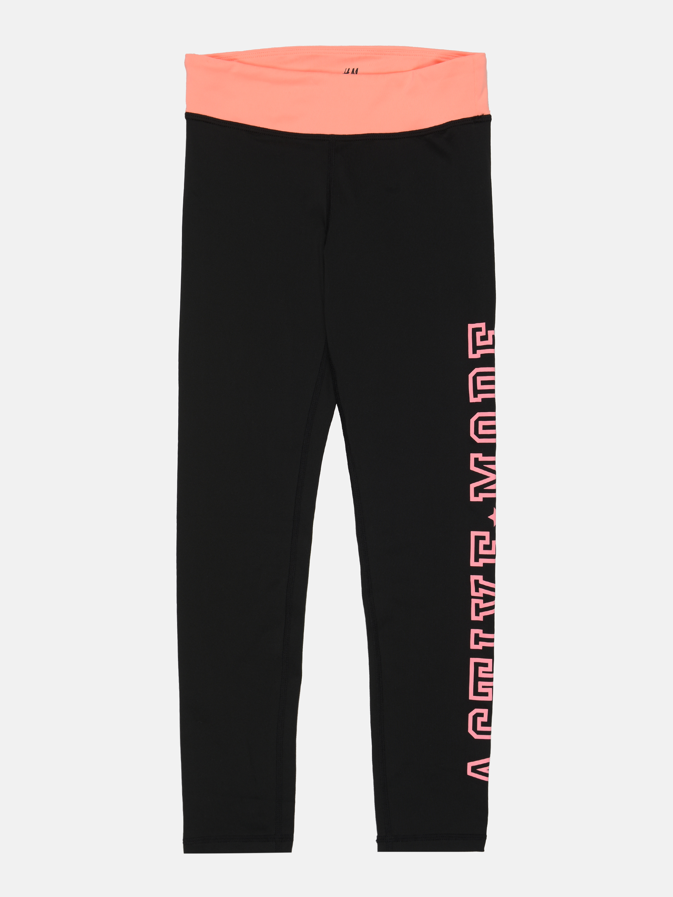 

Спортивные леггинсы H&M 110 116см черно персиковый 180275710402