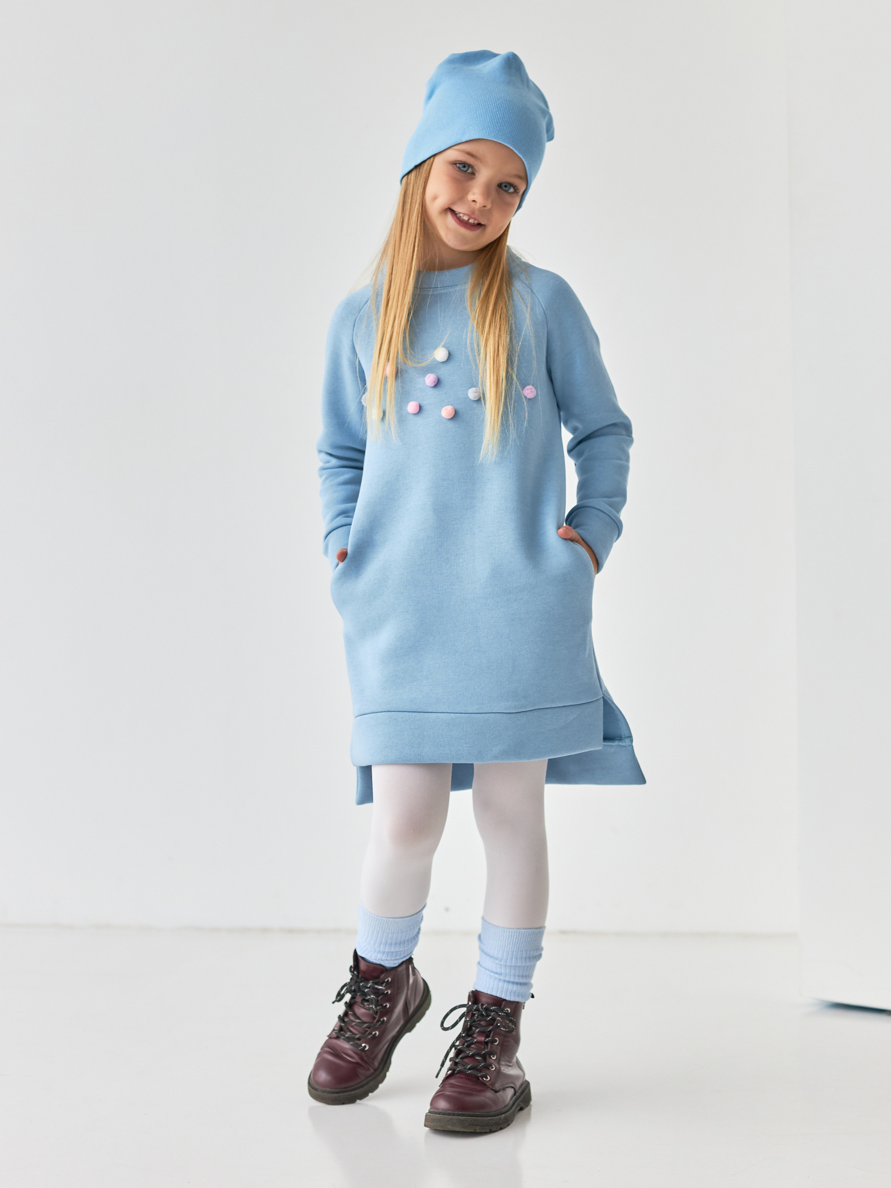 

Платье с длинными рукавами Tair kids ПЛ118 110 см Голубое