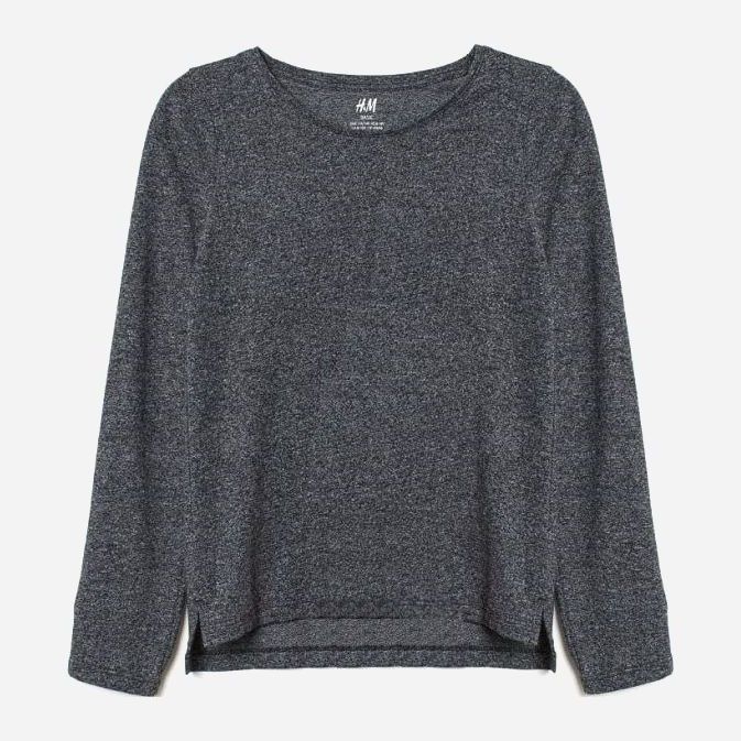 

Футболка с длинными рукавами H&M 12-0716205 001 158-164 см Серая (СА2000001895481)