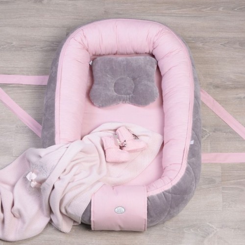 

Кокон-гнездышко для новорожденных Baby Veres Velour Taup-rose