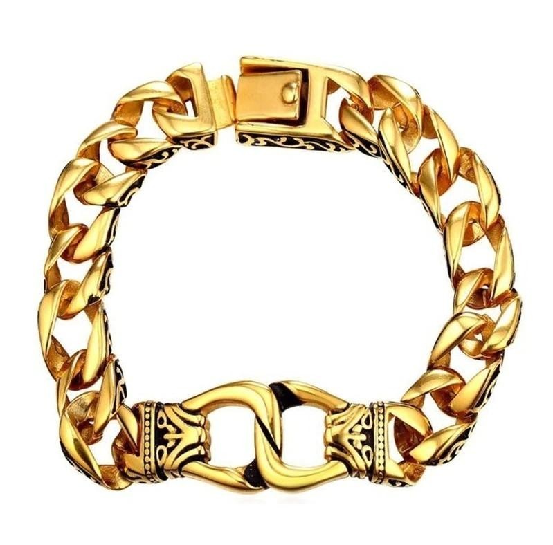 

Браслет мужской ширина 11мм длинна 22 см Gold