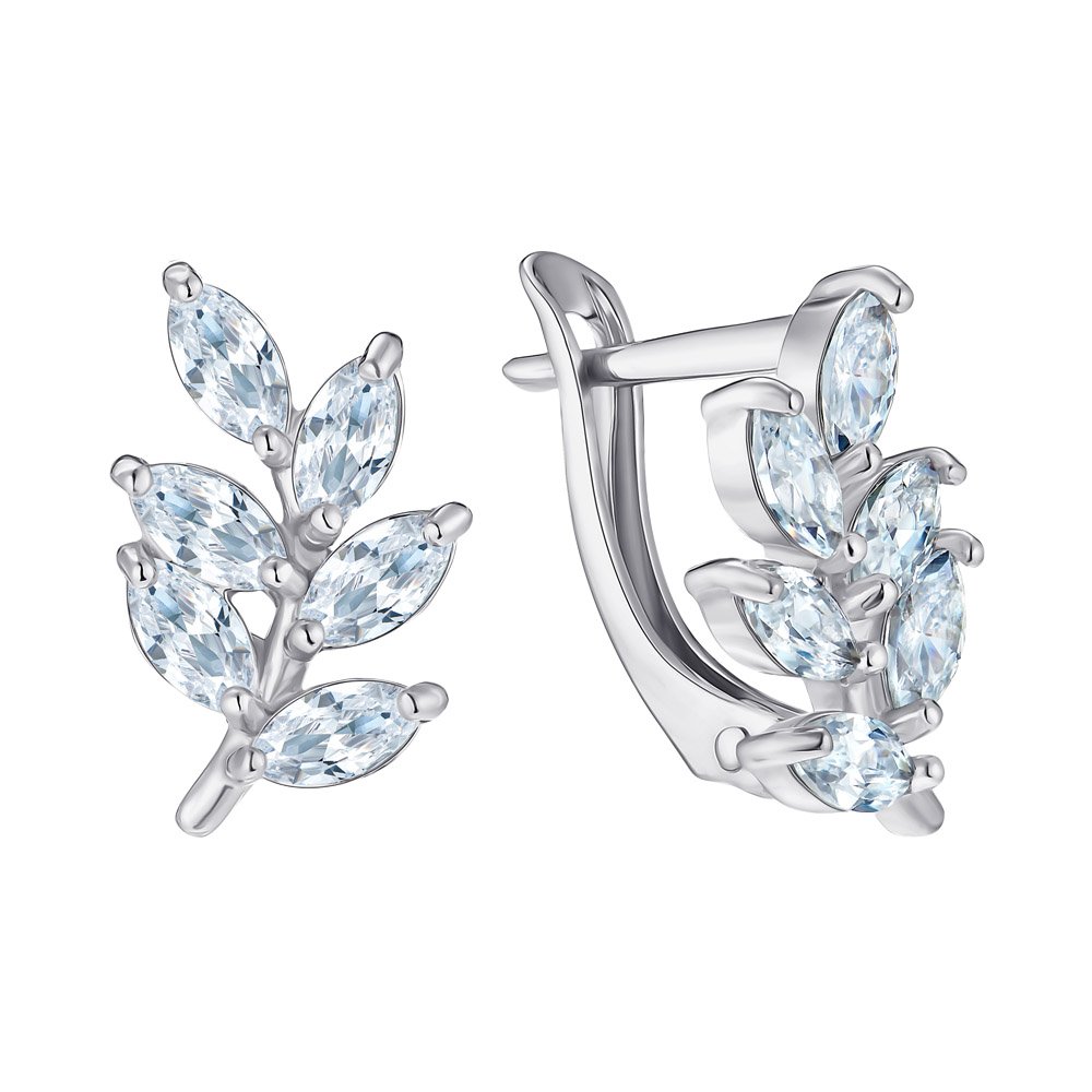 

Серебряные серьги с фианитами 000150037