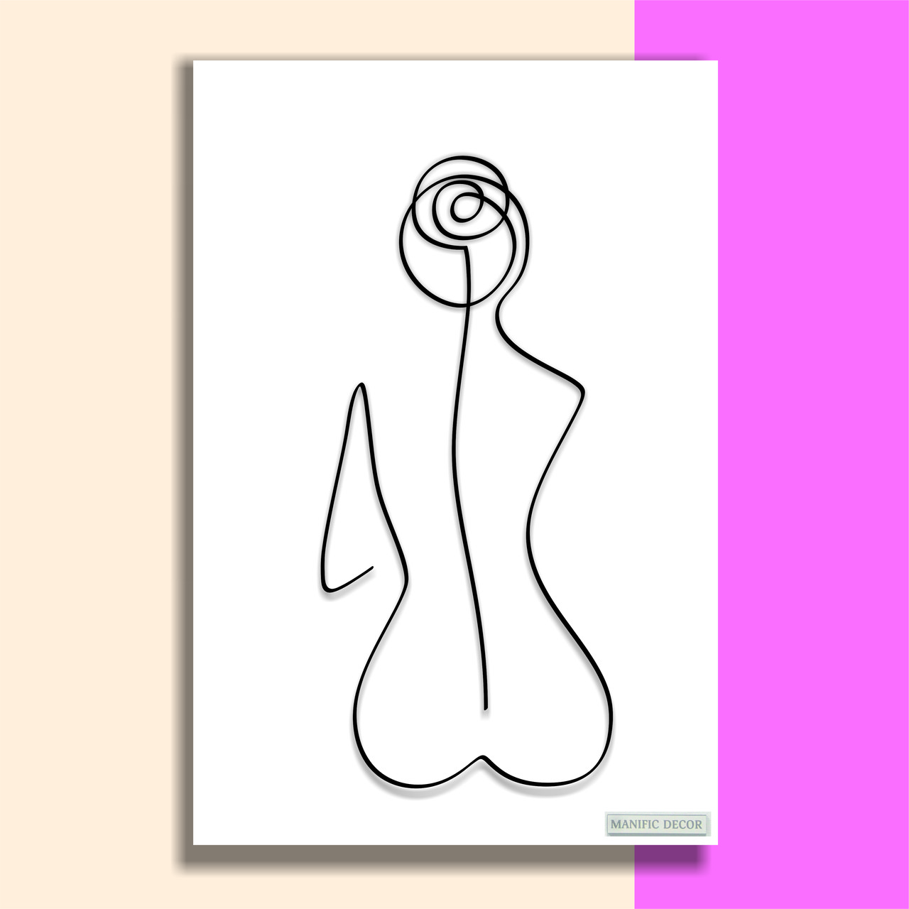 

Картина интерьерная абстрактная настенная арт панно на холсте Manific Decor Wall Art Woman / Женщина Цветок 40*60 см