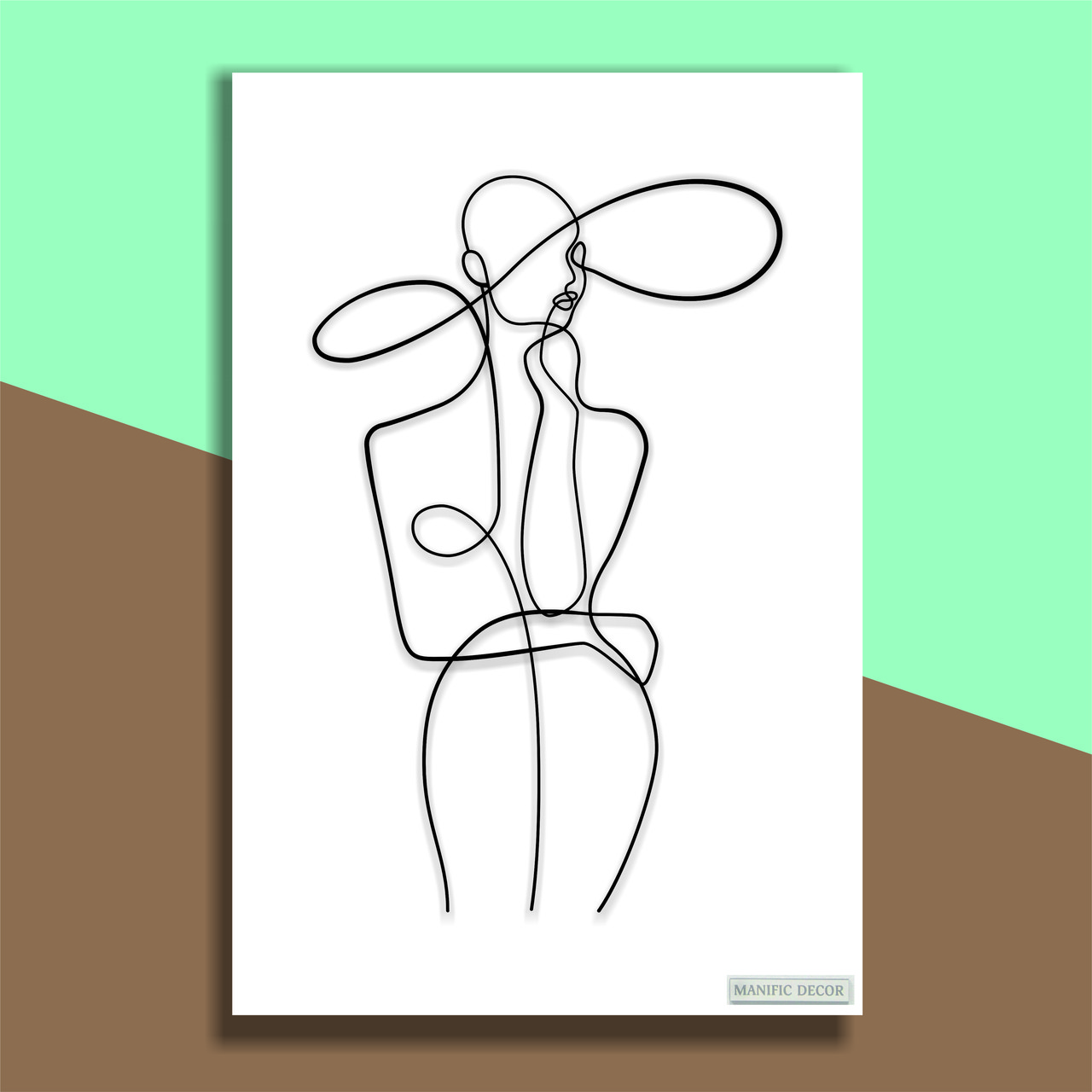 

Картина интерьерная абстрактная настенная арт панно на холсте Manific Decor Wall Art Woman Think / Женщина Мысль 70*90 см