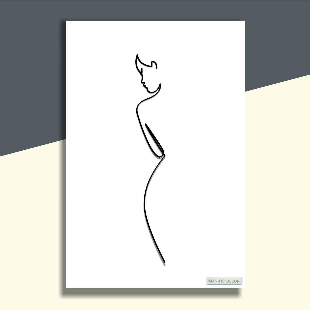 

Картина интерьерная абстрактная настенная арт панно на холсте Manific Decor Wall Art Stully / Силуэт 60*80 см