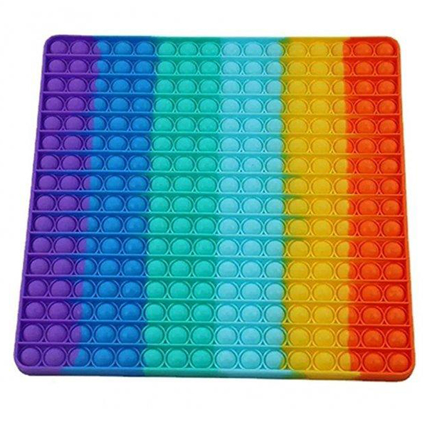 

Pop It Антистресс Игрушка - (Поп Ит - Попит - Popit) - 30 х 30 см Большой Квадрат Радужный