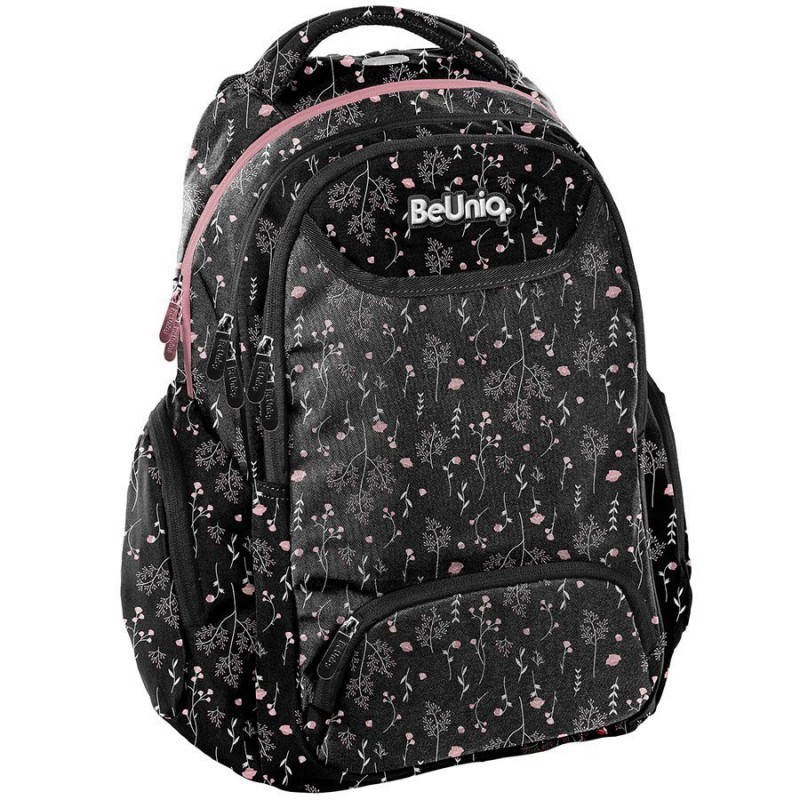 

Рюкзак школьный Paso BeUniq Rose 43x30x20 см черный PPGI21-2908