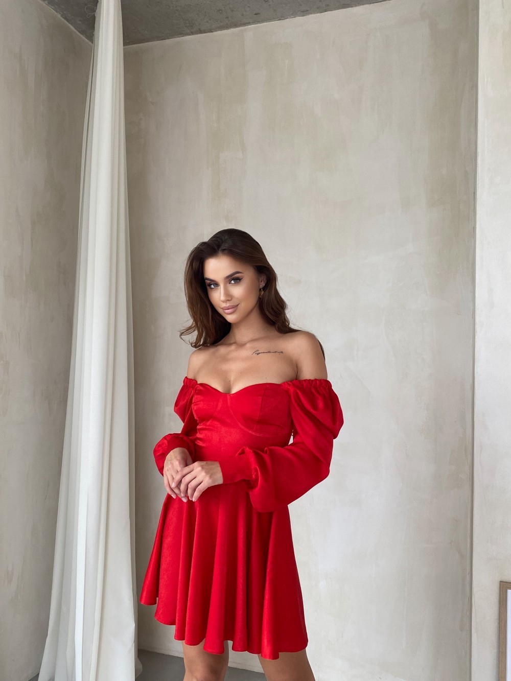 

Платье креш шелк W2 Wiewmode красное, Платье креш шелк W2 Wiewmode красное S