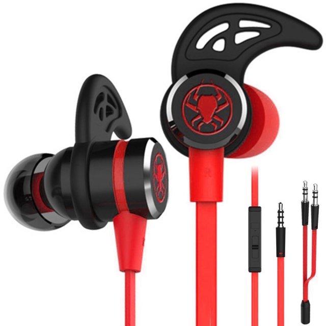 

Игровые вакуумные наушники Plextone G20 с микрофоном Красный