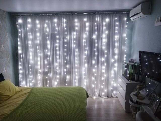 

Гирлянда Водопад штора 3х2,5 м занавес 480 LED холодный белый