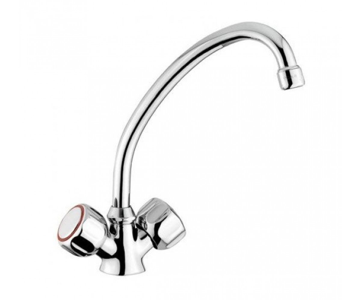 

Смеситель для куxни EMMEVI SOLE CR15217 поворотный излив, хром