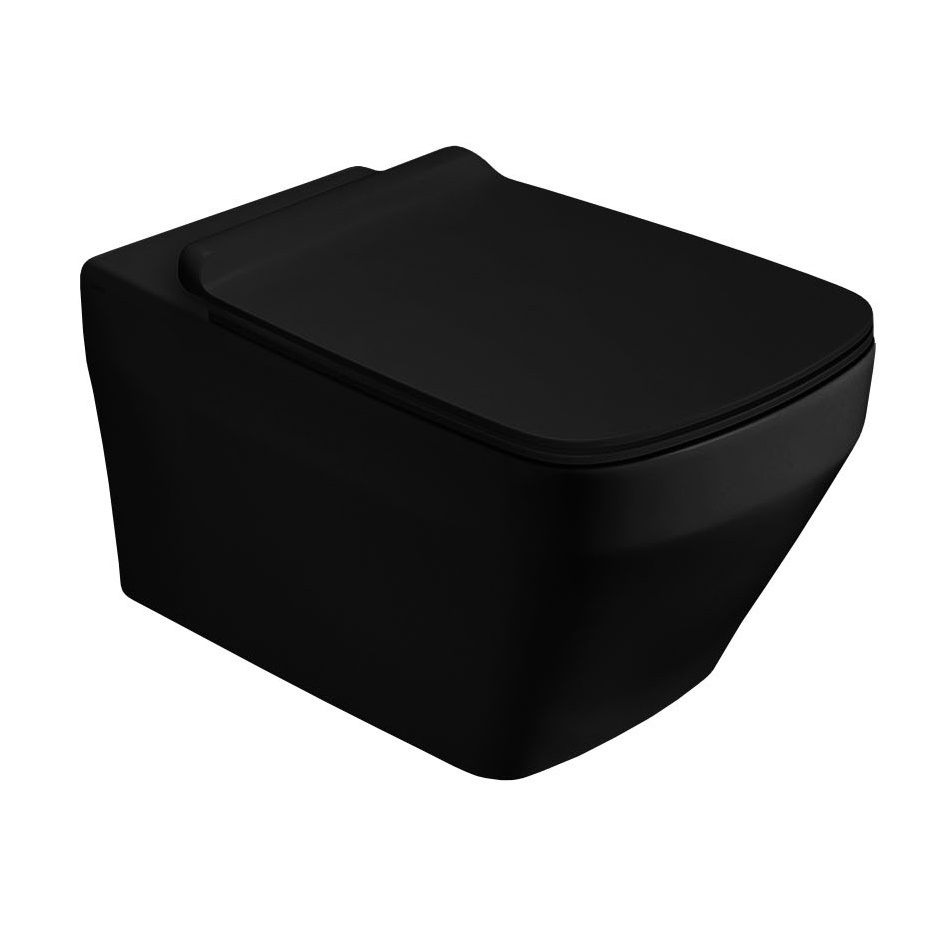 

Унитаз подвесной Simas Baden Baden безободковый, с крепежом F87, черный матовый (BB18F87)