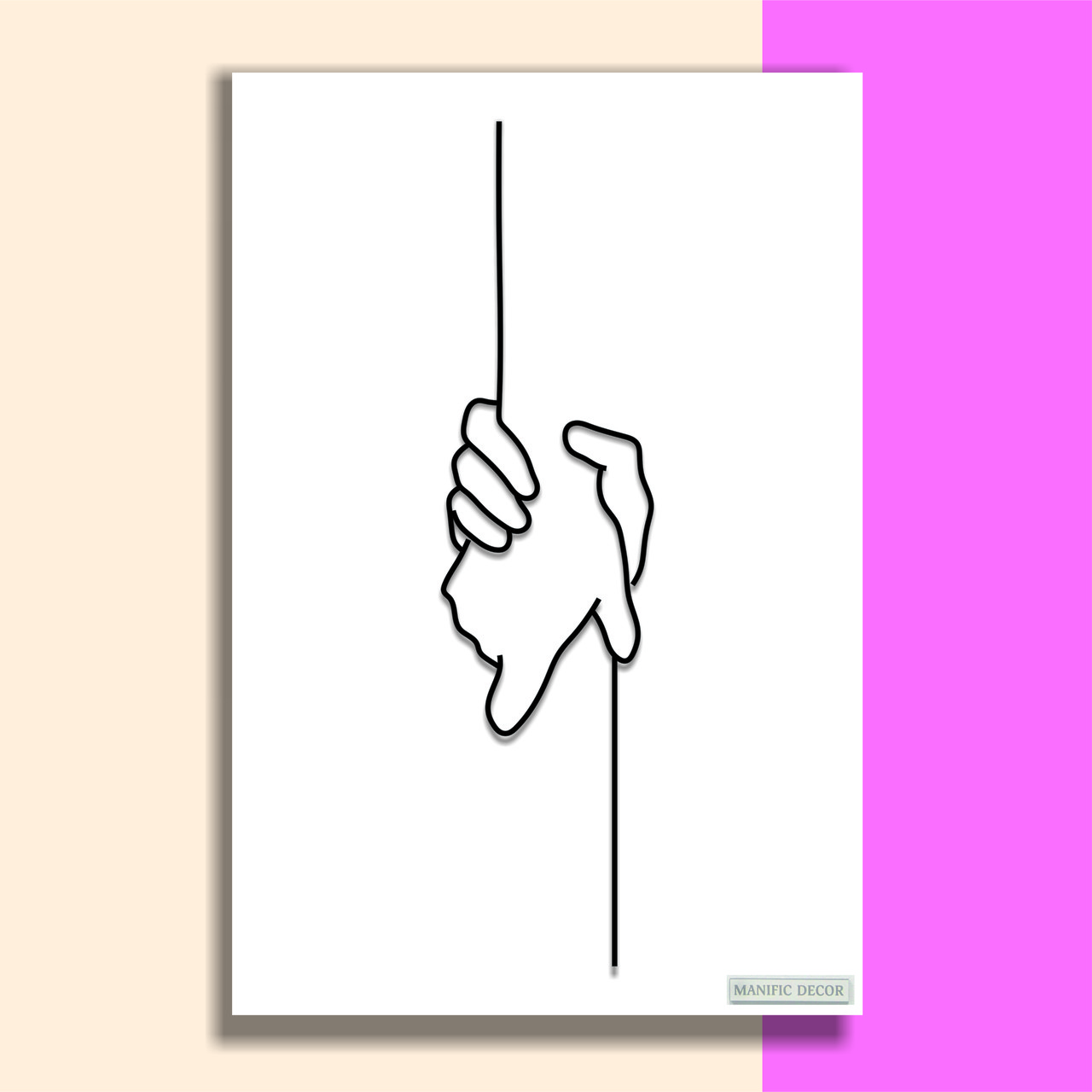 

Картина интерьерная абстрактная настенная арт панно на холсте Manific Decor Touch of hands / Прикосновение рук 50*70 см