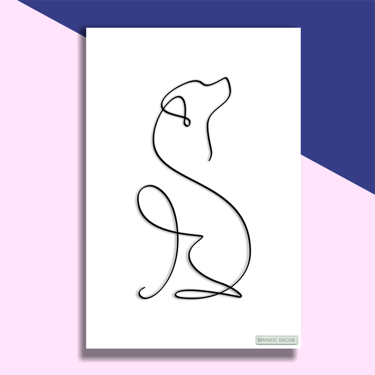

Картина інт'ерєрна абстрактна настінна арт панно на холсті Manific Decor Wall Art Dog / Собака 60*80 см
