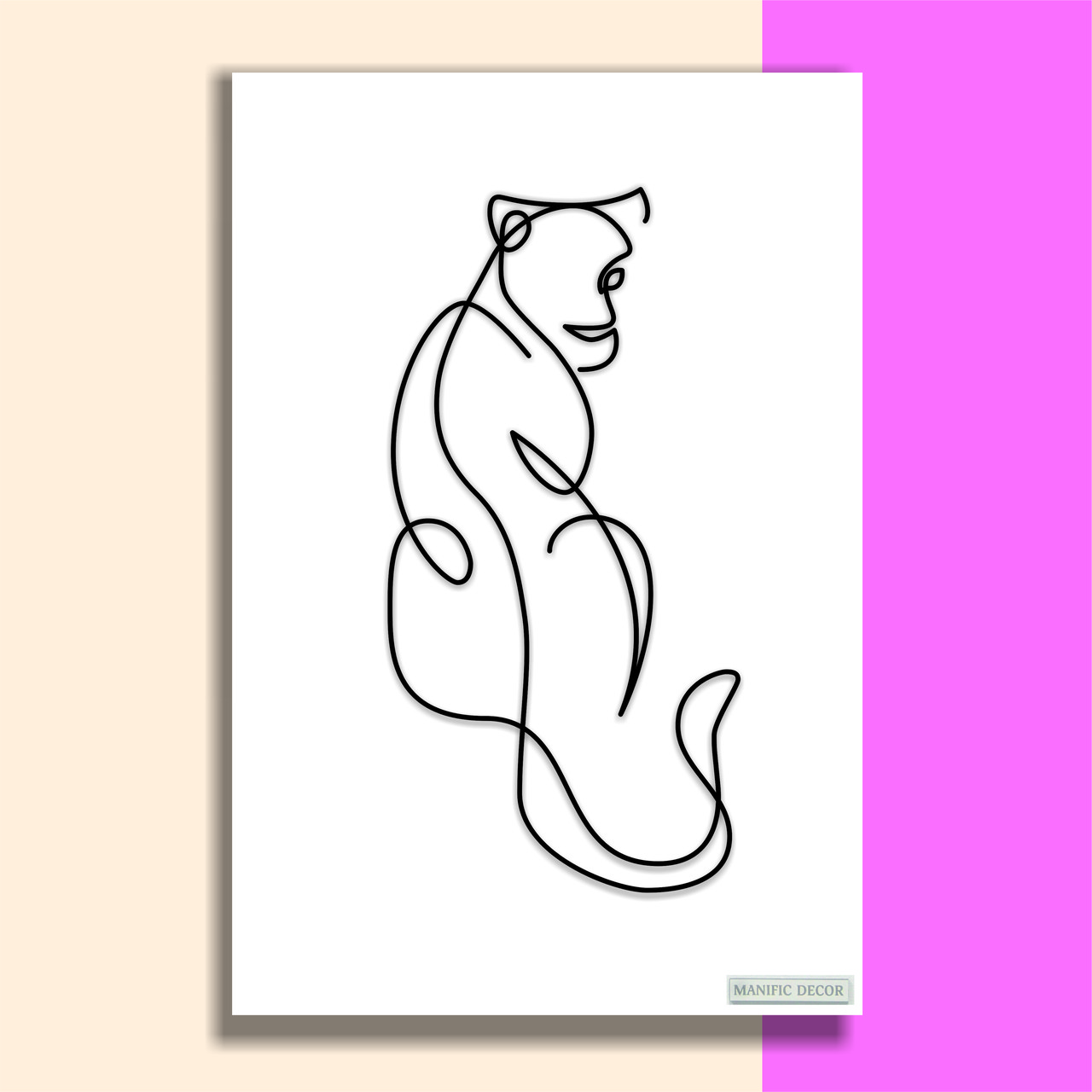 

Интерьерная абстрактная картина панно на холсте Manific Decor Young lioness / Молодая львица 60*80 см