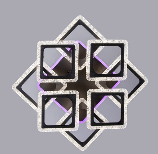 

Люстра светодиодная с RGB подсветкой и пультом Sneha (9975053123/4+4C BK+RGB 170w)