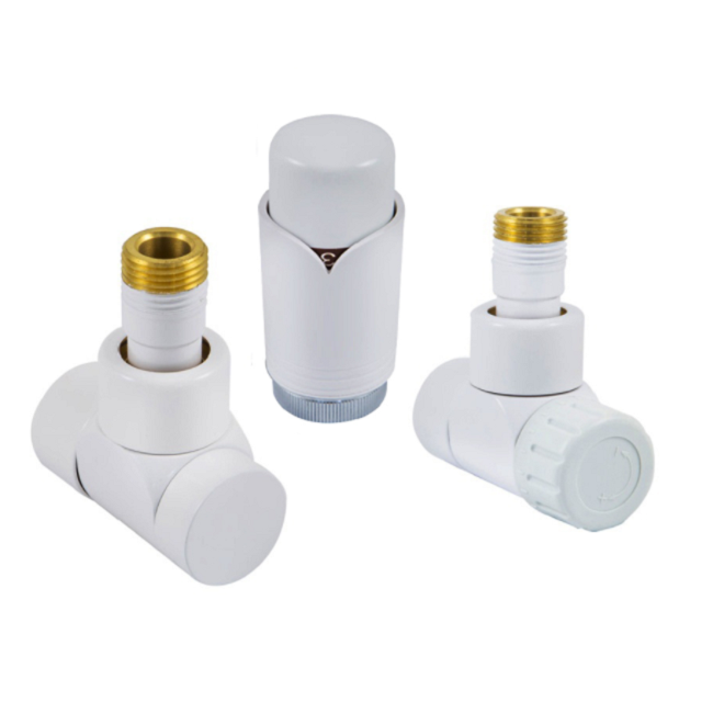 

603700061 Z1 Кутовий комплект термостатичної арматури, колір білий