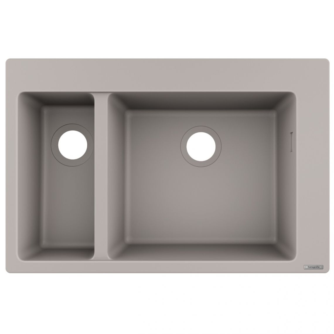 

Кухонная мойка Hansgrohe S510-F635 770х510 на две чаши 180/450, Concretegrey (43315380)