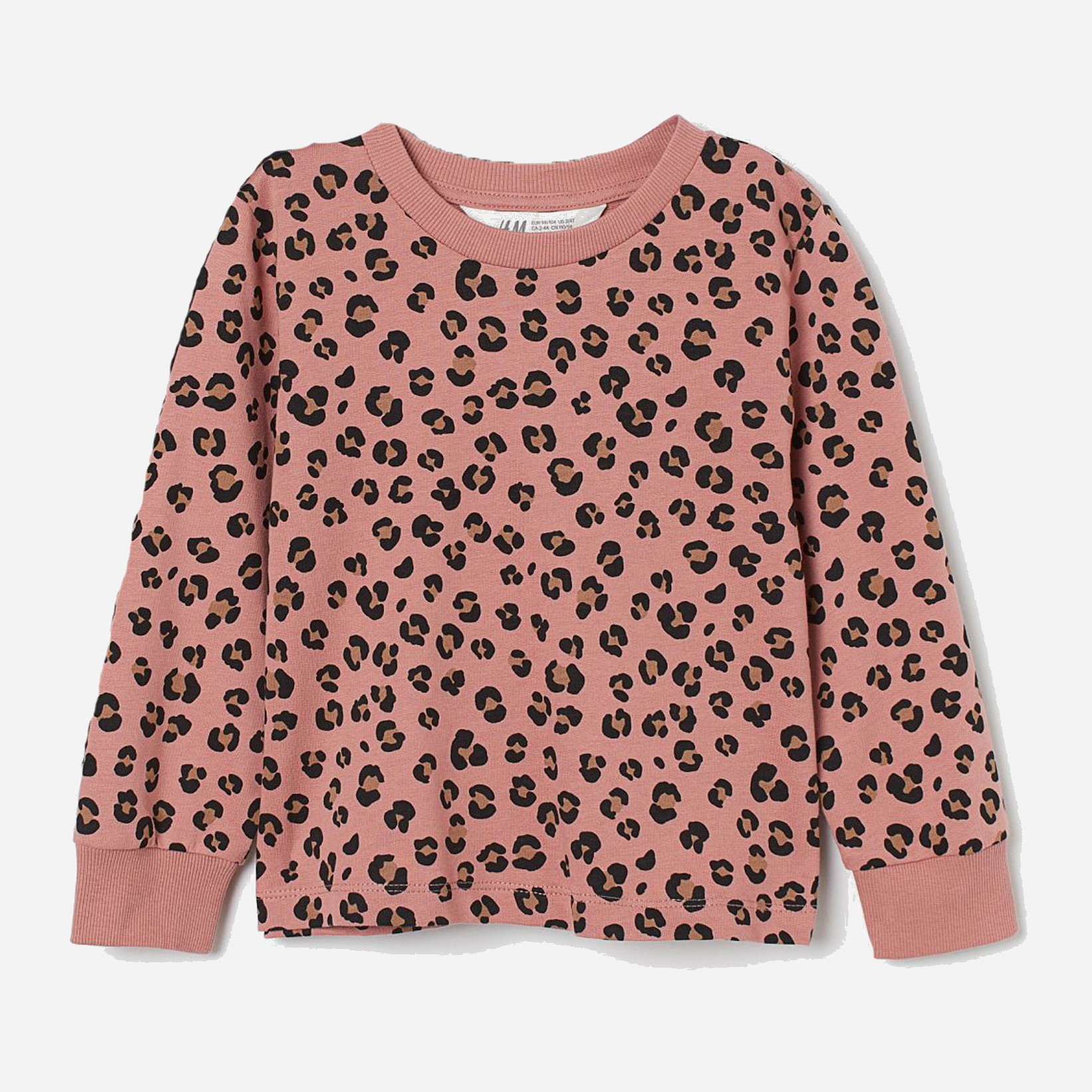 

Свитшот H&M 1412-919650 98-104 см Розовый/Леопард