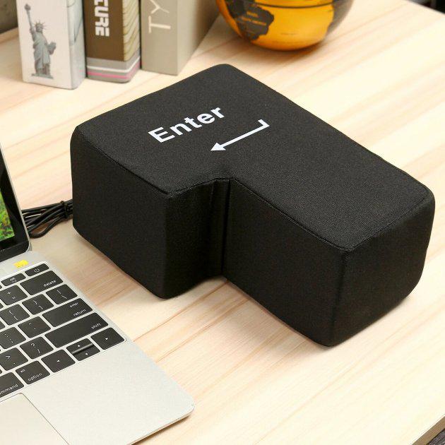 

USB Кнопка Антистресс Ентер Игрушка Fidget Big Enter Черный Ентер