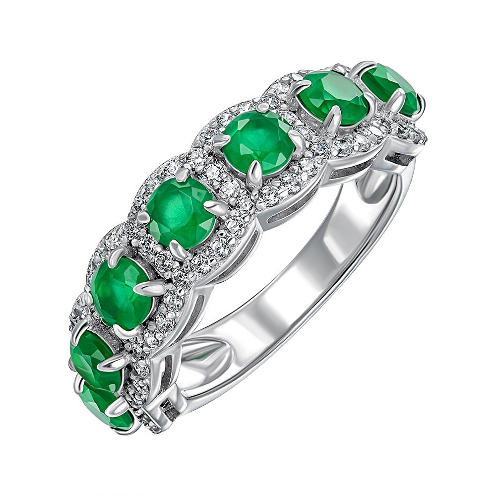 

Серебряное кольцо с фианитами 000151940 17 размера