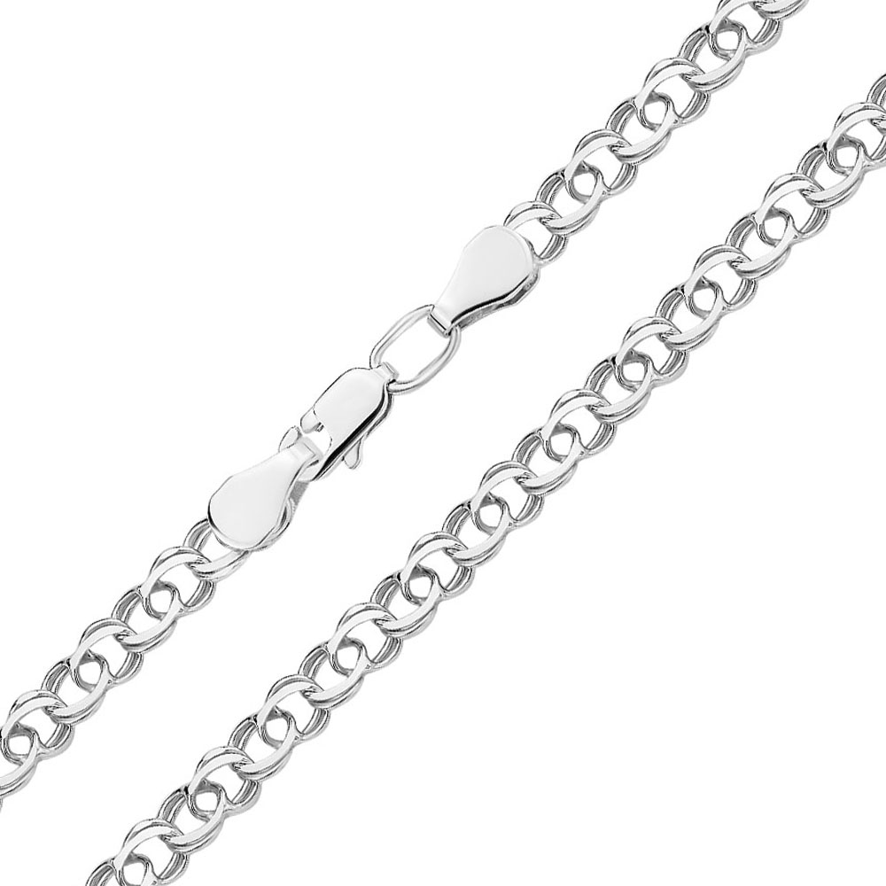 

Серебряный браслет в плетении арабский бисмарк 000140443 18 размера