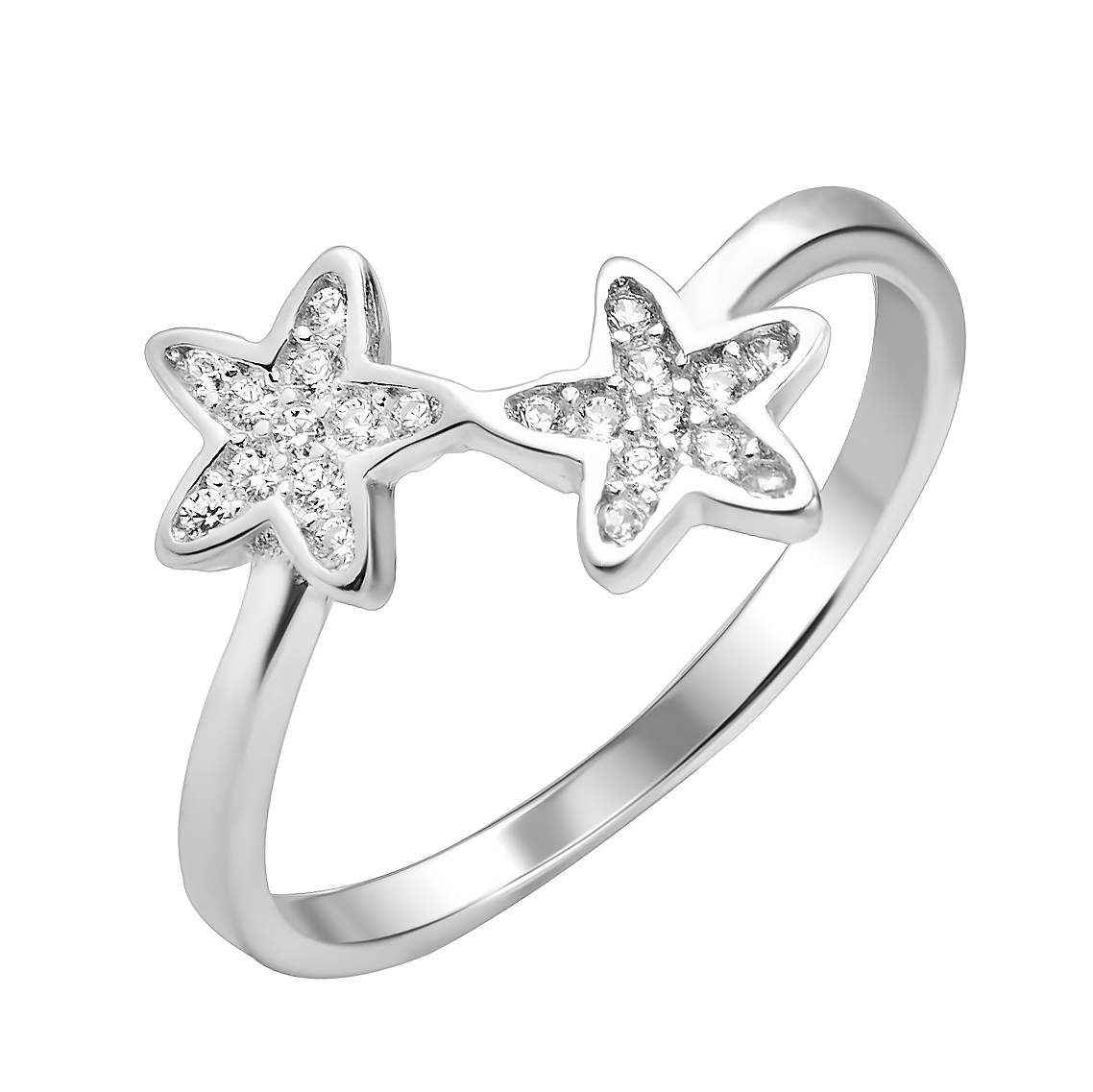 

Серебряное кольцо с фианитами 000112674 16 размера
