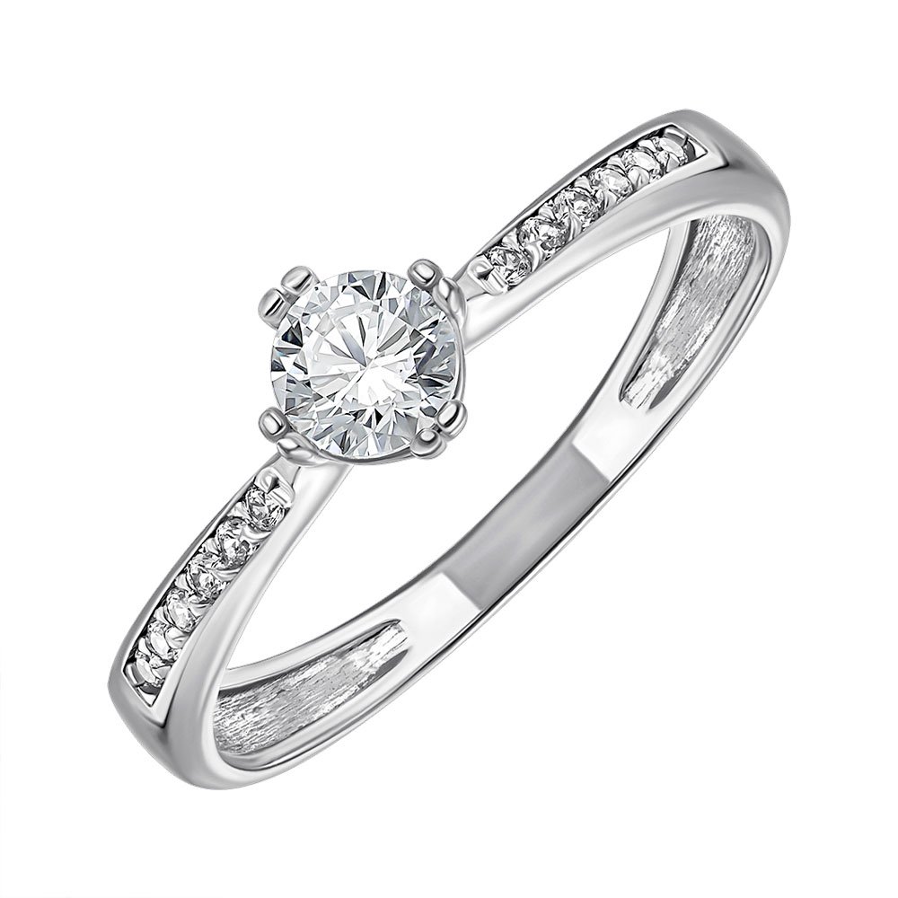 

Кольцо из белого золота с фианитами 000151968 17 размера