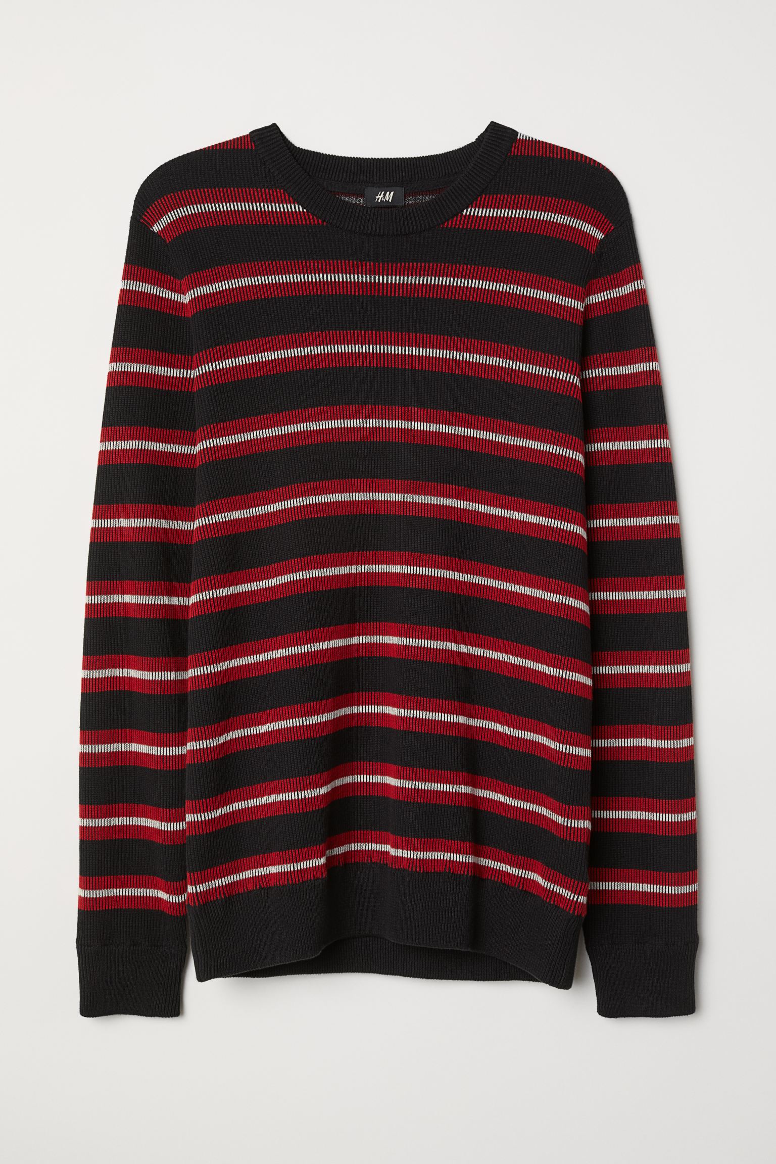 

Джемпер H&M  черно красный полоска 1612656063, Джемпер H&M XS черно красный полоска 1612656063