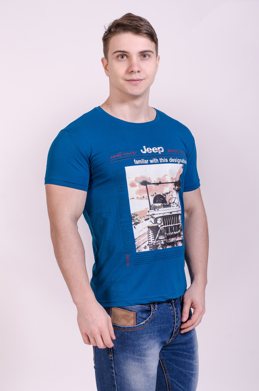 

Футболка мужская синяя Avecs AV-30030 L/50
