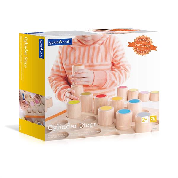 

Дерев'яний навчальний сортер Guidecraft Manipulatives Кольорові циліндри (G6734)