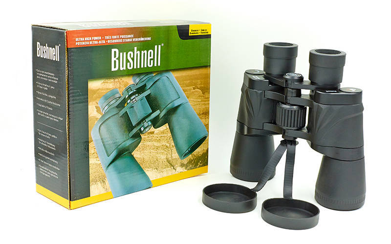 

Бинокль BUSHNELL 50х50 AXT1136-B /2 (пластик, стекло, PVC-чехол, черный)