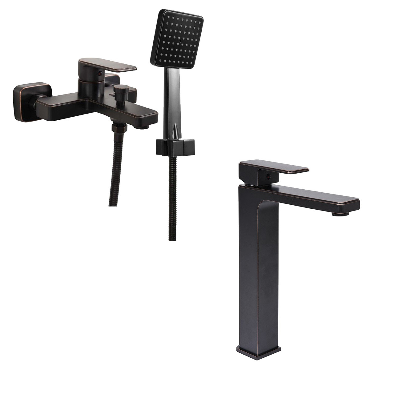 

Набор смесителей для ванны Fala Black XL 75815+75816