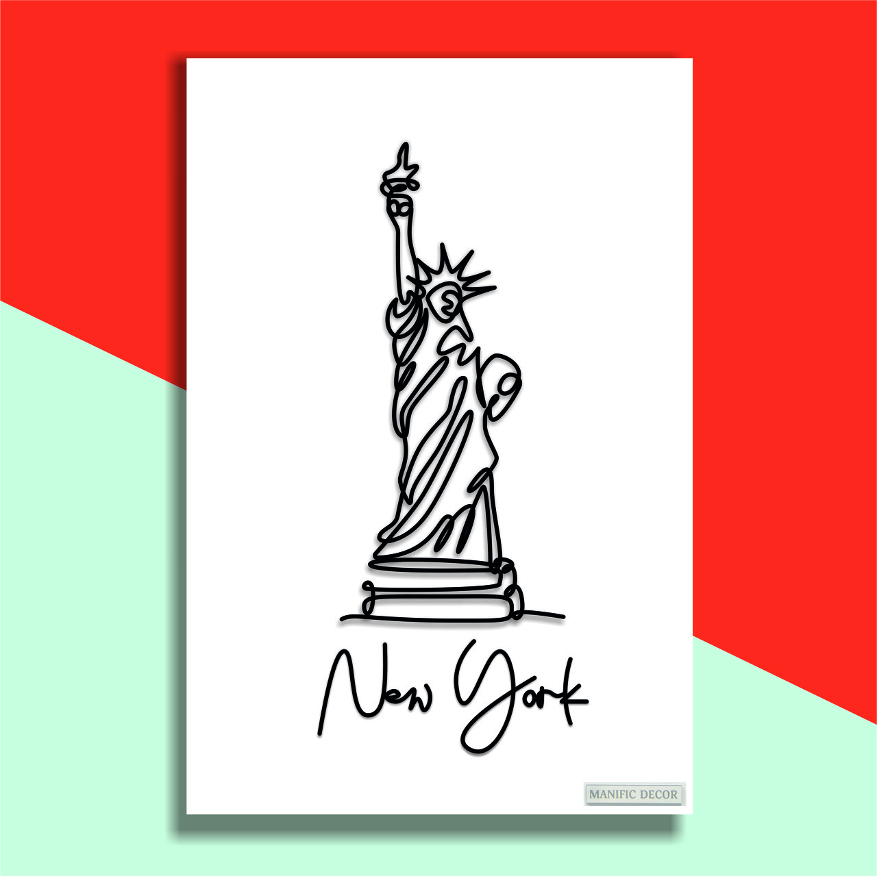 

Картина интерьерная абстрактная настенная артпанно на холсте Manific Decor New York / Нью-Йорк 40*60 см