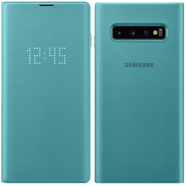 

Защитный смарт чехол книжка Smart LED View Cover Samsung Galaxy S10 EF-NG973 green