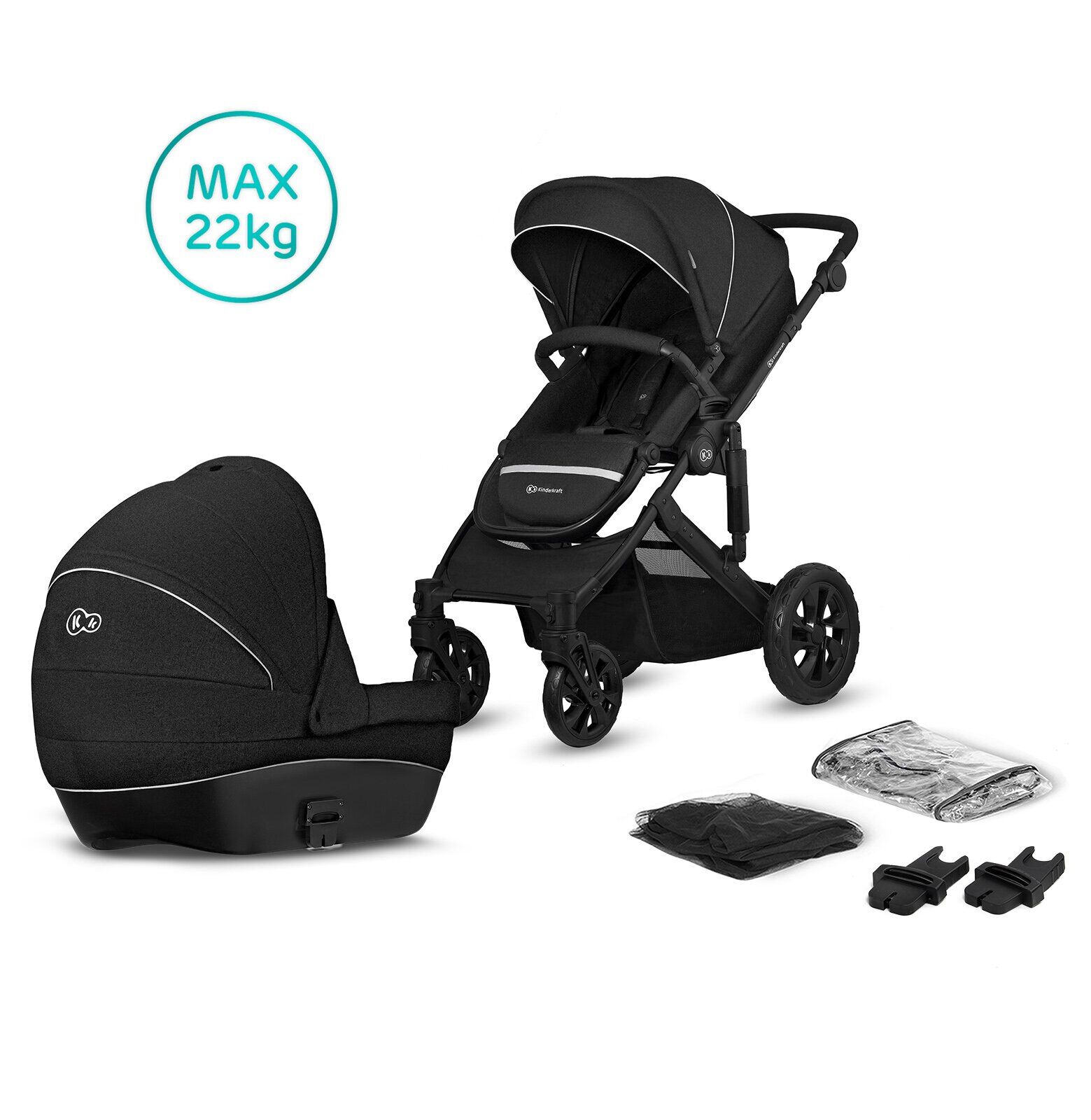 

Универсальная коляска 2в1 Kinderkraft Prime Lite Black