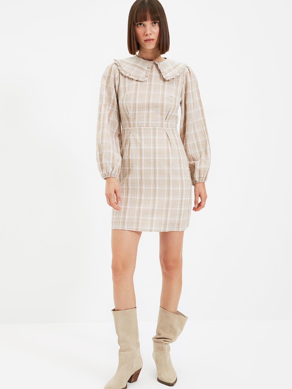 

Платье Trendyol TWOAW22EL0376  Camel, Платье Trendyol TWOAW22EL0376 34 Camel