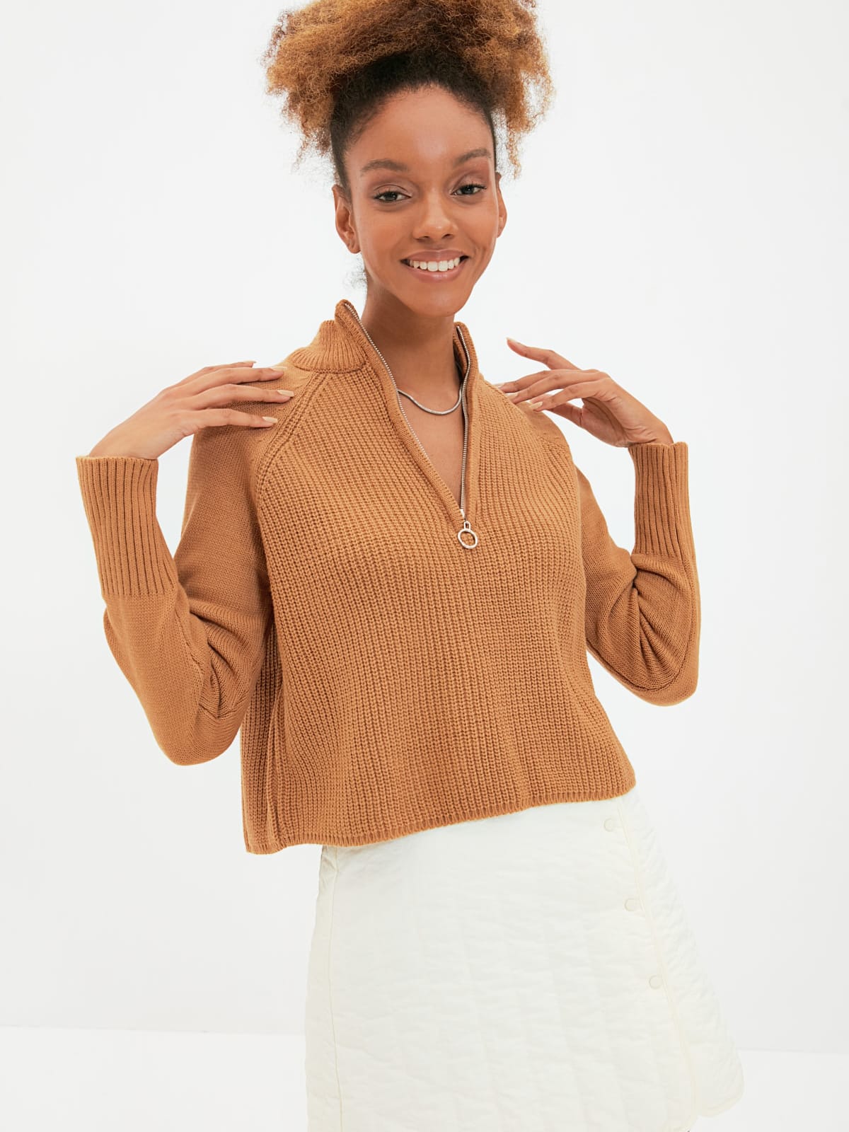 

Свитер Trendyol TWOAW22KZ1632  Camel, Свитер Trendyol TWOAW22KZ1632 M Camel