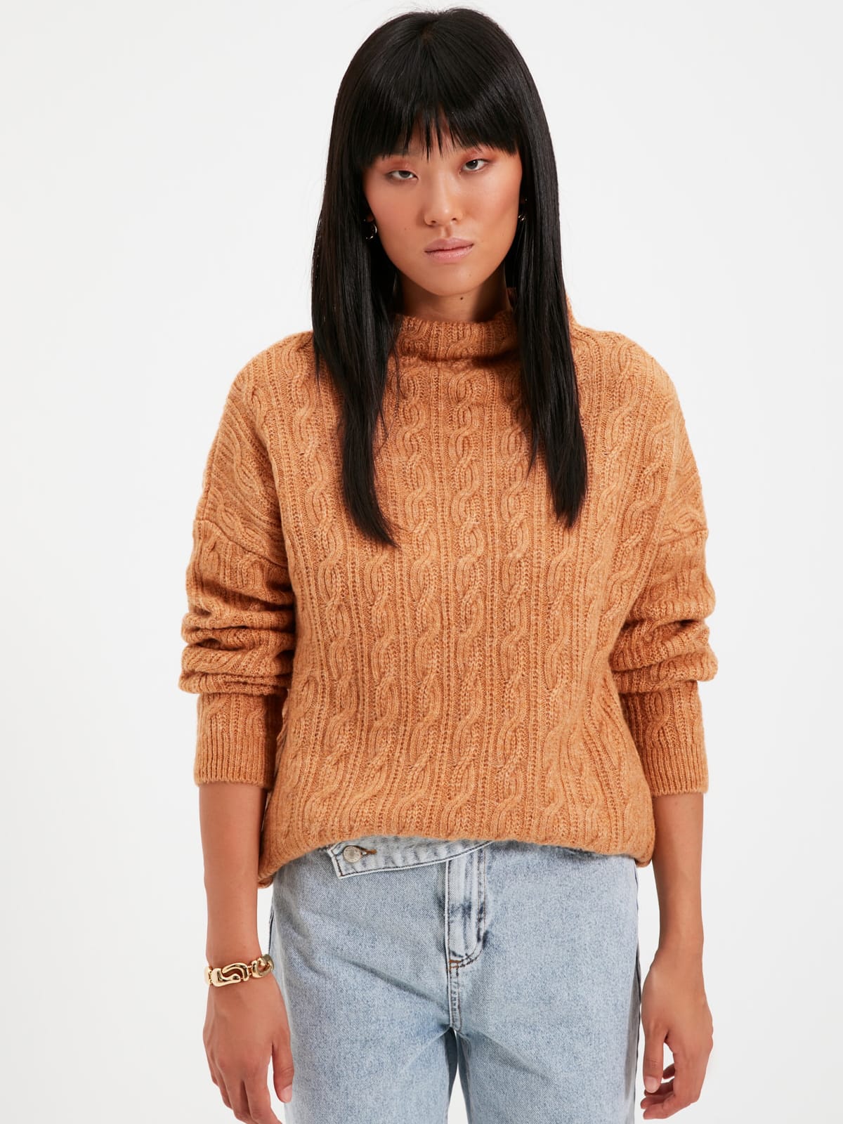 

Свитер Trendyol TWOAW22KZ0268 - Camel, Свитер Trendyol TWOAW22KZ0268 S-M Camel