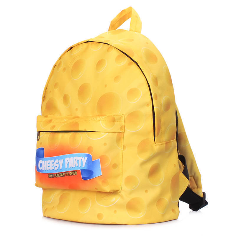 

Городской рюкзак Poolparty CHEESY PARTY с сырным принтом (backpack-cheese)