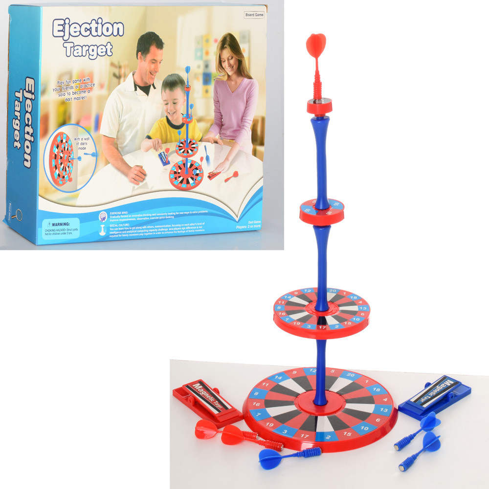 

Игра Дартс, дротики (магнитные) 6шт, мишень