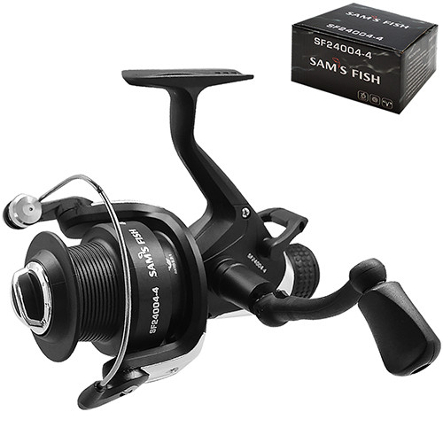 

Катушка Sams Fish фрикцион задний и передний, с бейтраннером 3bb 5000 графитовая шпуля