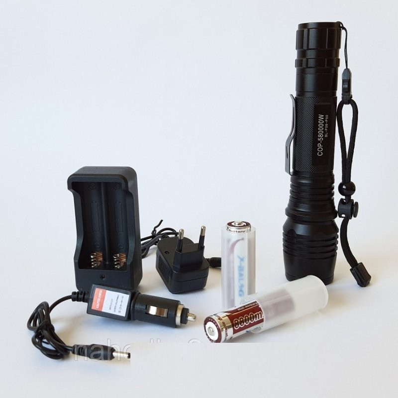 

Фонарик BL P08 -P50 2*18650 battery